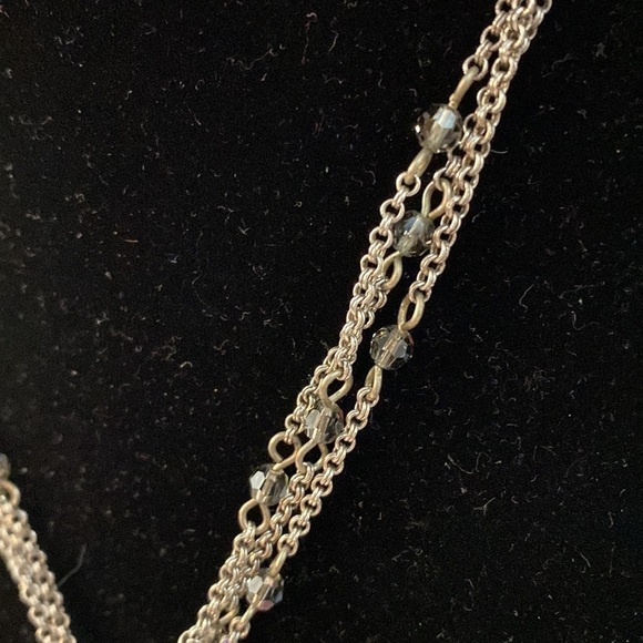 BRIGHTON BLOSSOM mother of Pearl Flower and Crystal Multi Chain Pendant NECKLACE - Picture 4 of 6